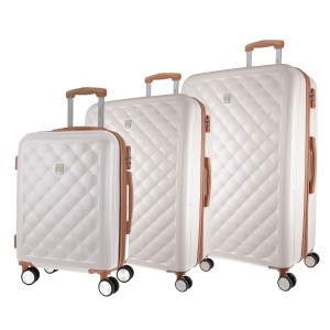 3-Piece Sets Pierre Cardin Hard Shell 3-Piece Luggage Set Travel Blancas | UWHM-79104