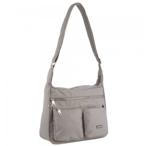 Anti-Theft Range Pierre Cardin Anti-Theft Cross Body Bag Travel Gris Marrones | BAQI-02836