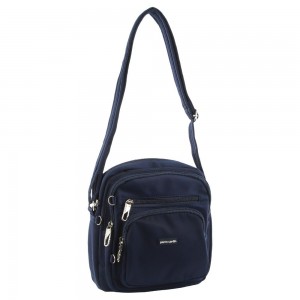 Anti-Theft Range Pierre Cardin Anti-Theft Cross Body Bag Mujer Azul Marino | WZDX-46803