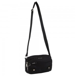 Anti-Theft Range Pierre Cardin Anti-Theft Cross Body Bag Mujer Negras | WBQT-98643