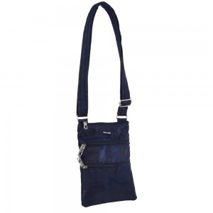 Anti-Theft Range Pierre Cardin Anti-Theft Cross Body Bag Mujer Azul Marino Camuflaje | ZMVY-09748