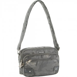 Anti-Theft Range Pierre Cardin Anti-Theft Cross Body Bag Travel Gris Camuflaje | ZJNG-28436