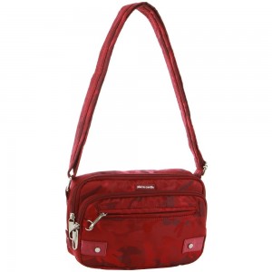 Anti-Theft Range Pierre Cardin Anti-Theft Cross Body Bag Mujer Burdeos Camuflaje | OGHI-86259