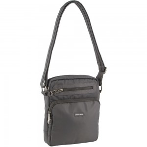 Anti-Theft Range Pierre Cardin Anti-Theft Cross Body Bag Travel Gris | MQCO-03462