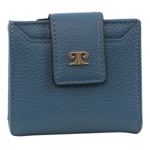 Bi-Fold Wallets Pierre Cardin Leather Flip-over Bi-fold Wallet Mujer Azules | HOBZ-61590