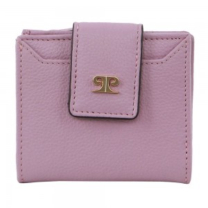 Bi-Fold Wallets Pierre Cardin Leather Flip-over Bi-fold Wallet Mujer Rosas | POJD-06942