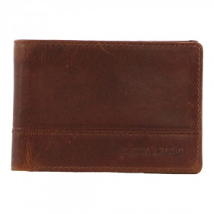 Bi-Fold Wallets Pierre Cardin Leather Slimline Bi-Fold Wallet Hombre Marrones | ESBZ-46519