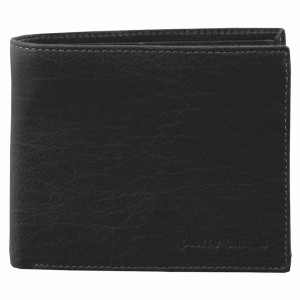 Bi-Fold Wallets Pierre Cardin Rustic Leather Bi-Fold Wallet Hombre Negras | TKRL-46123