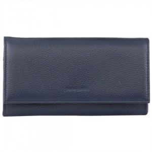 Bi-Fold Wallets Pierre Cardin Rustic Leather Wallet Mujer Azul Marino | ZCHN-61279