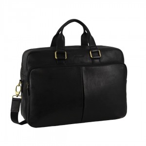 Bolsa De Mensajero Pierre Cardin Rustic Business Computer Bag Hombre Negras | WEYM-03267