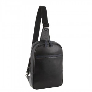 Bolsas Hombro Pierre Cardin Leather 3-Way Sling Bag Hombre Negras | COHW-63982