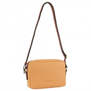 Bolsas Hombro Pierre Cardin Leather Classic Square Crossbody Bag Mujer Albaricoque | IHAR-09172