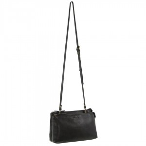 Bolsas Hombro Pierre Cardin Leather Crossbody Bag Mujer Negras | UBHX-91864