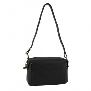 Bolsas Hombro Pierre Cardin Leather Cross-Body Bag Clutch Mujer Negras | MGRN-06714