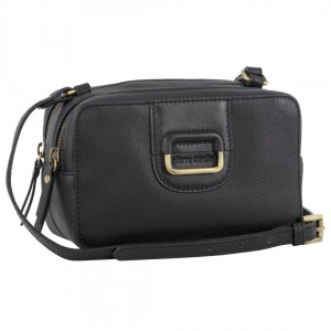 Bolsas Hombro Pierre Cardin Leather Cross-Body Clutch Mujer Negras | KCHD-18537