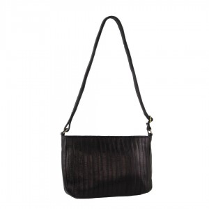 Bolsas Hombro Pierre Cardin Leather Stitch-design Cross-Body Bag Mujer Negras | BOZI-56319