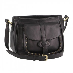 Bolsas Hombro Pierre Cardin Leather Stud Detail Cross-body Bag Mujer Negras | WKYX-23941