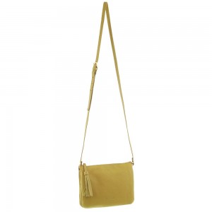 Bolsas Hombro Pierre Cardin Leather Tassel Crossbody Bag Mujer Amarillo | FQNY-97368