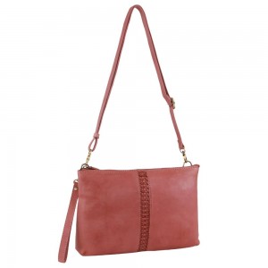 Bolsas Hombro Pierre Cardin Leather Wristlet Crossbody Bag Mujer Marsala | BEGX-28196