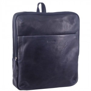 Business Computer Bags Pierre Cardin Rustic Leather Backpack Hombre Midnight | ISLT-80326