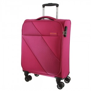 Cabin Cases Pierre Cardin 55cm CABIN Soft-Shell Suitcase Travel Rosas | YGSH-42183