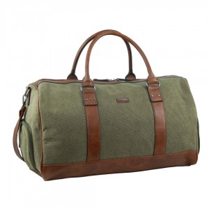 Canvas Bags Pierre Cardin Canvas Overnight Duffle Bag Hombre Marrones | ODFK-29534