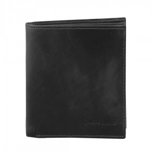 Carteras De Tres Pliegues Pierre Cardin Rustic Leather Tri-Fold Wallet Hombre Negras | HQSL-81275