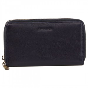 Carteras Grandes Pierre Cardin Italian Leather Double Zip Wallet Mujer Indigo | DOCQ-39741