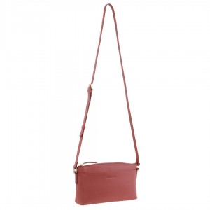 Clutch Pierre Cardin Leather Crossbody Bag Mujer Rosas | TYLO-80231