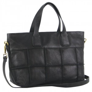 Handbags Pierre Cardin Leather Stitch-design Handbag Mujer Negras | KDLQ-58390