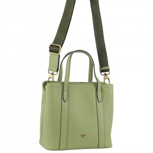 Handbags Pierre Cardin Leather Webbing Strap Tote Bag Mujer Jade | QOAZ-59172