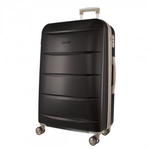 Hard Shell Cases Pierre Cardin 80cm Large Hard-Shell Suitcase Travel Negras | DYPH-57683