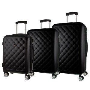 Hard Shell Cases Pierre Cardin Hard Shell 3-Piece Luggage Set Travel Negras | AYLO-19238