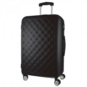 Large Cases Pierre Cardin 80cm LARGE Hard Shell Case Travel Negras | IYZA-53148