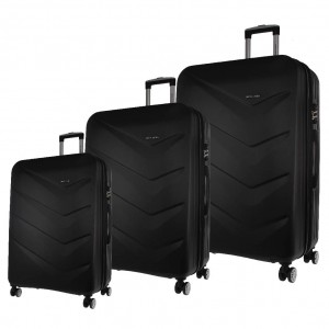 Maletas Pierre Cardin Hard Shell 3-Piece Luggage Set Travel Negras | WEKC-84902