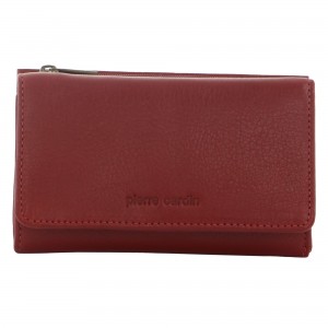 Medium Wallets Pierre Cardin Leather Tri-Fold Wallet Mujer Rojas | VLCT-80137