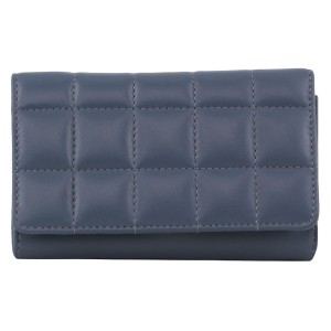 Medium Wallets Pierre Cardin Pleated Leather Tri-Fold Wallet Mujer Turquesa | GKAR-30841