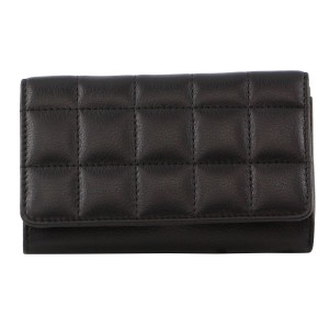 Medium Wallets Pierre Cardin Pleated Leather Tri-Fold Wallet Mujer Negras | SMBD-40319