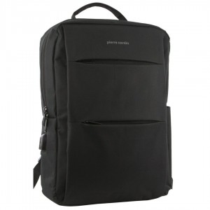 Mochilas Pierre Cardin Travel & Business Backpack with Built-in USB Port Hombre Negras | XDAV-85973