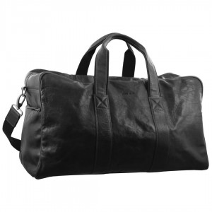 Overnight Bags Pierre Cardin Rustic Leather Business Overnight Bag Hombre Negras | WIDG-83641