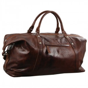 Overnight Bags Pierre Cardin Rustic Leather Business Overnight Bag Hombre Marrones | LGTJ-89240