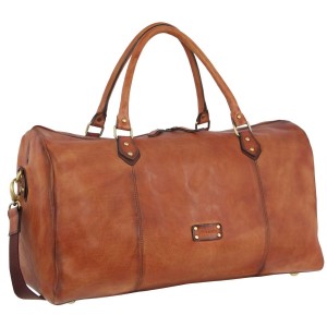 Overnight Bags Pierre Cardin Smooth Leather Overnight Bag Hombre Marrones | NWUR-68315