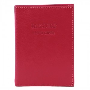 Passport Wallets Pierre Cardin Leather Passport Wallet Cover Hombre Fucsia | NTGF-97632