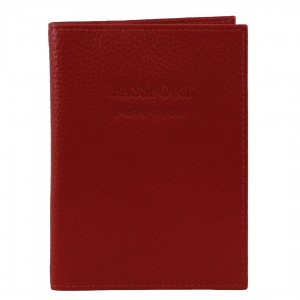 Passport Wallets Pierre Cardin Leather Passport Wallet Cover Hombre Rojas | KWFD-59046