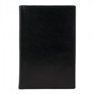 Passport Wallets Pierre Cardin Leather Travel Passport Wallet Hombre Negras | IACG-37914