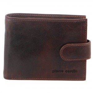 Tab Wallets Pierre Cardin Italian Leather Tab Wallet Hombre Chocolate | OSAE-47859