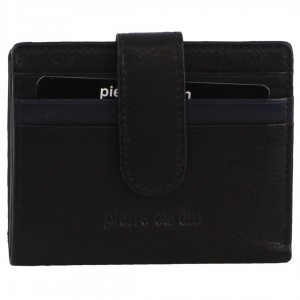 Tab Wallets Pierre Cardin Leather Bi-Fold Card Holder Wallet Hombre Negras | RJLK-68370