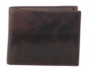 Tarjeteros Pierre Cardin Italian Leather Wallet Card Holder Hombre Chocolate | RDPU-17643