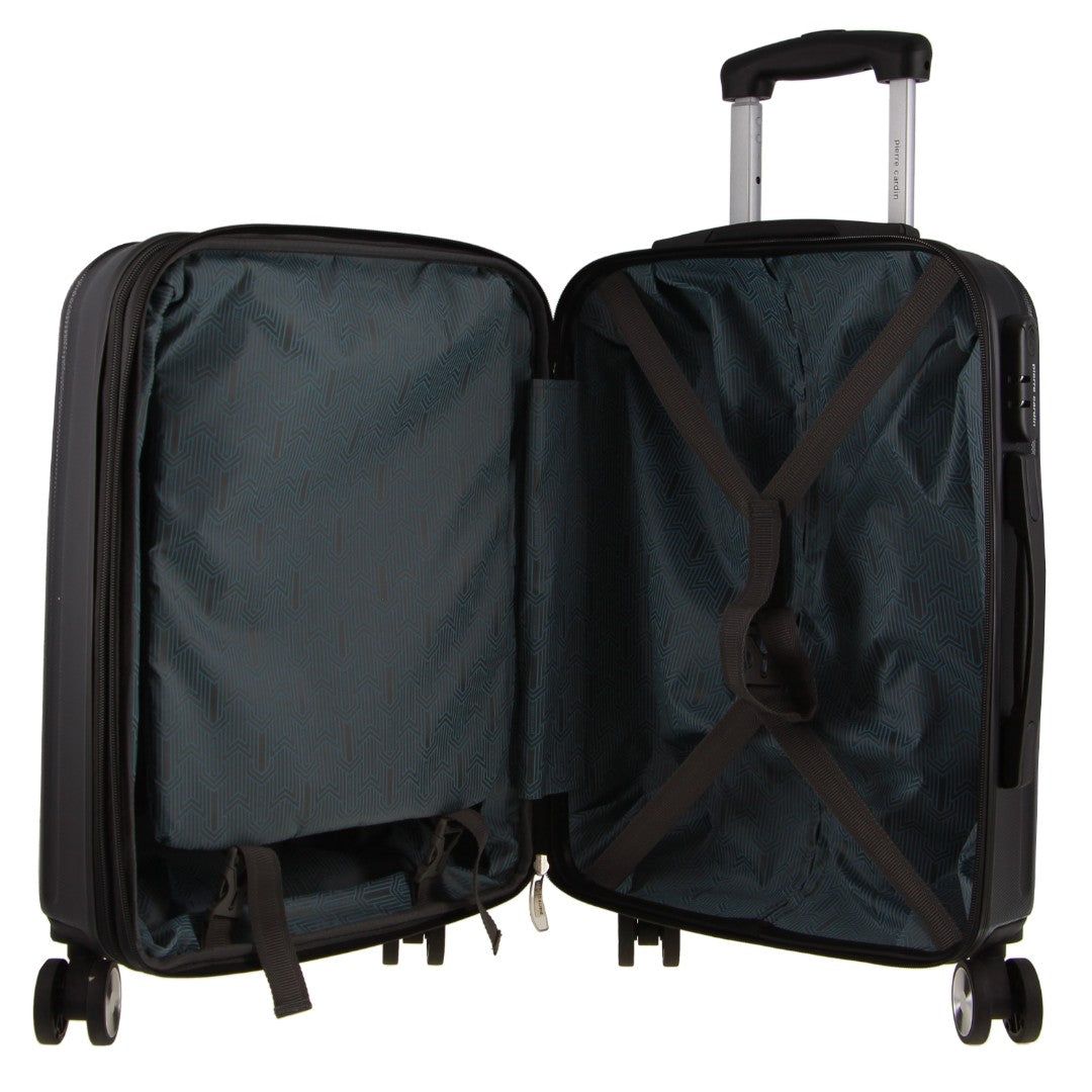 3-Piece Sets Pierre Cardin Hard Shell 3-Piece Luggage Set Travel Negras | YKHA-29708