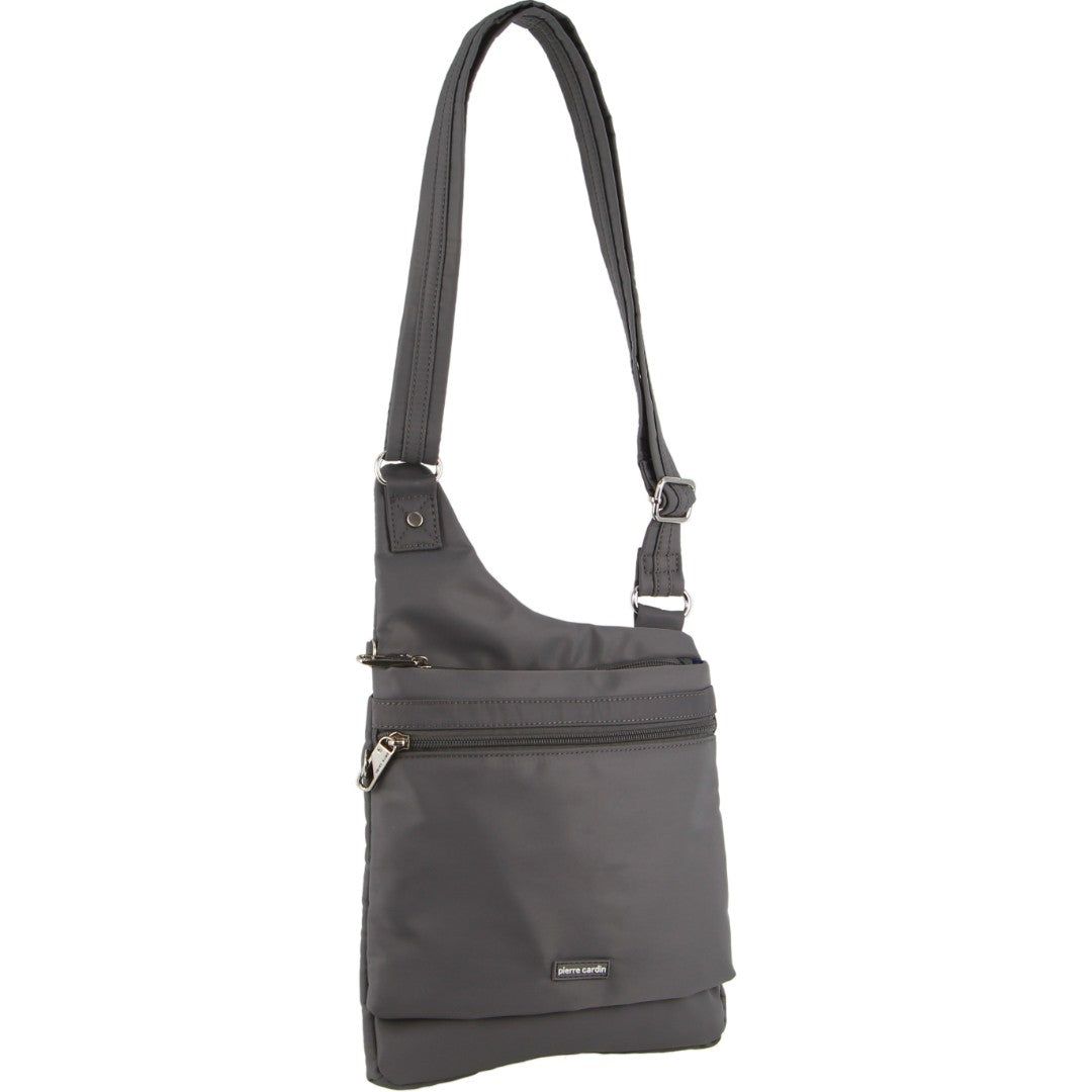 Anti-Theft Range Pierre Cardin Anti-Theft Cross Body Bag Mujer Gris | APGQ-98250